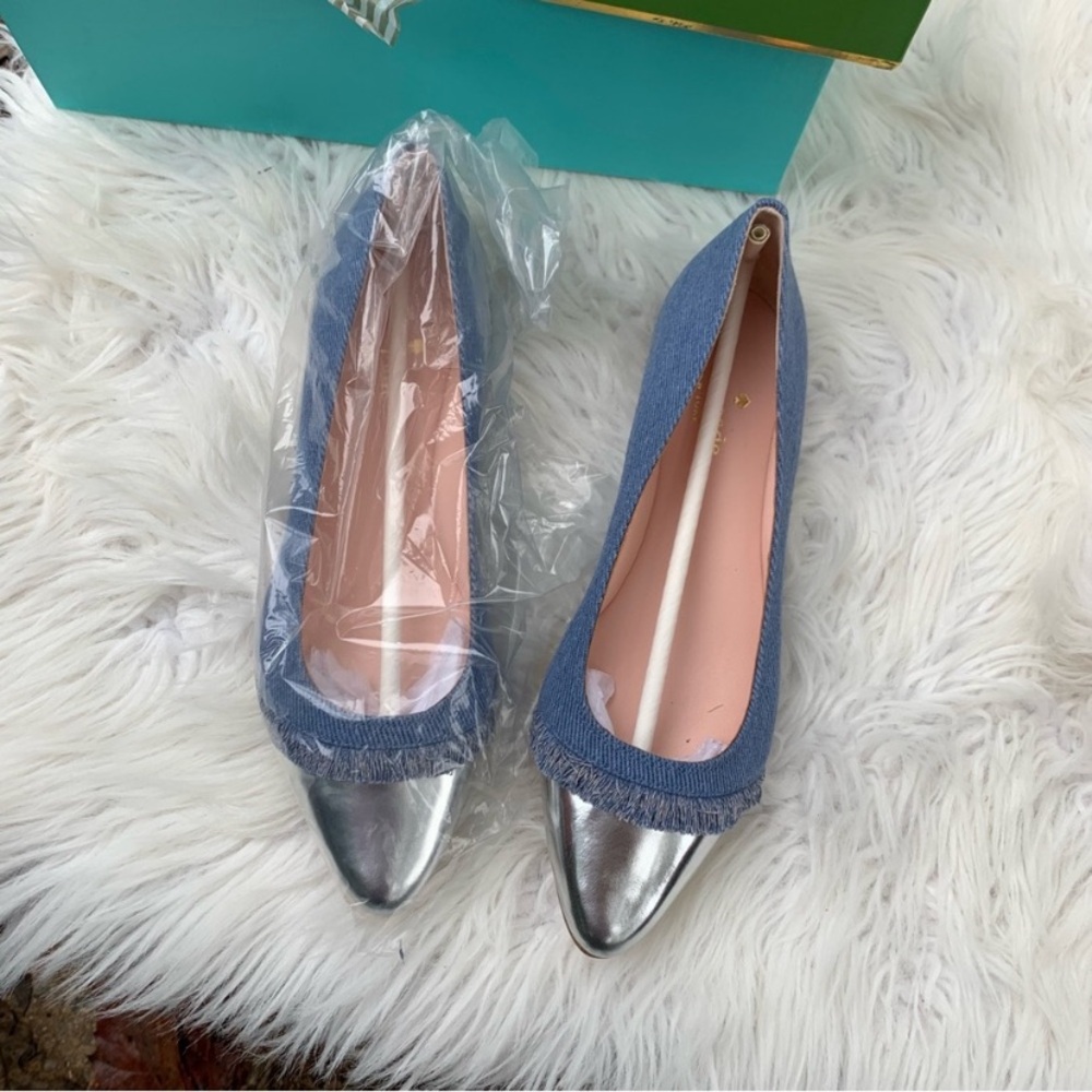 Kate Spade New York Nelly Flats Washed Denim / Specchio Size 6